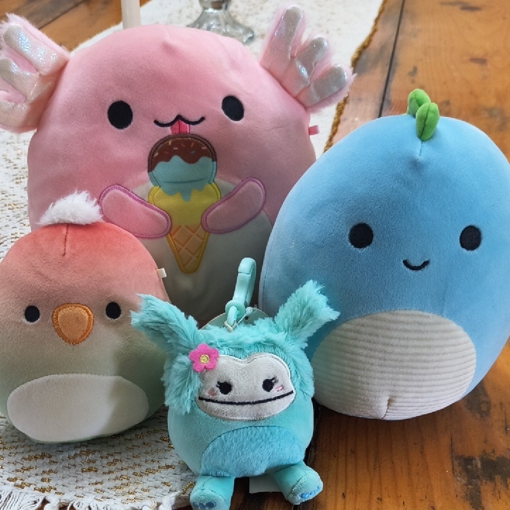 Squishmallows Pink and Blue Plush Toy Collection